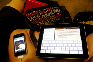 Tablet and Smartphone while on travel.
